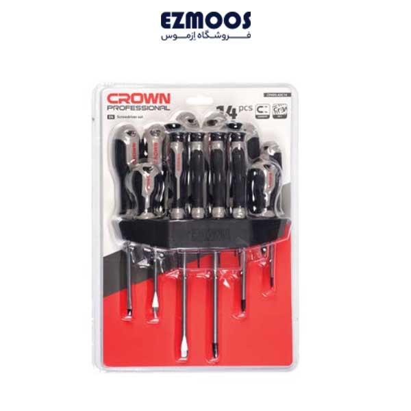 ست پیچ گوشتی 14 عددی مدل CPHDS-AXC14 کرون Crown