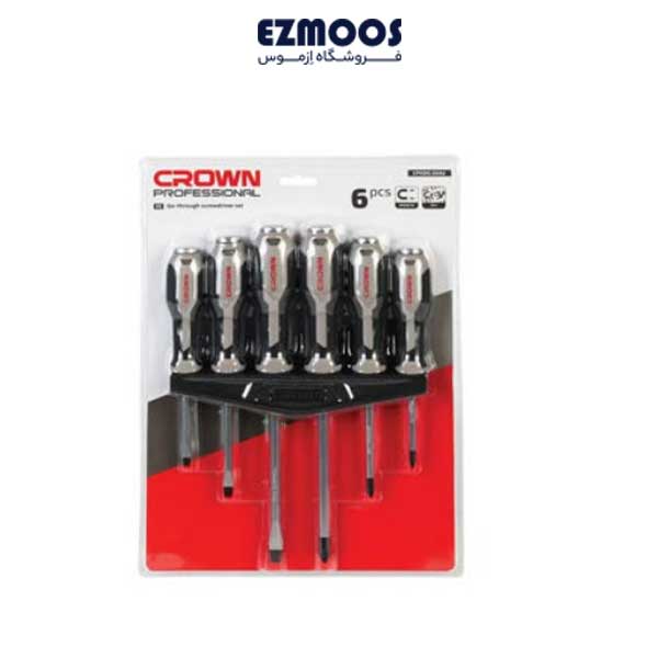 ست 6 عددی پیچ گوشتی های ضربه خور کرون Crown