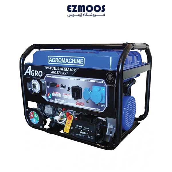 موتور برق سه گانه سوز تک فاز استارتی 11 کیلووات آگرو مدل AG13700E-1