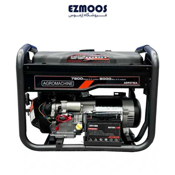موتور برق ۸ کیلووات بنزینی تک فاز استارتی آگرو مدل AG9375EA
